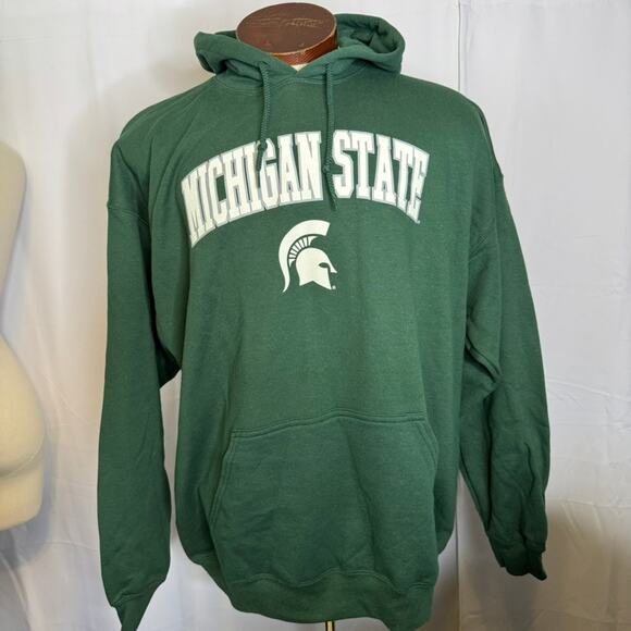 Michigan State Spartans Green Hoodie XL NCAA Captivating Pullover Sweatshirt - Picture 2 of 7